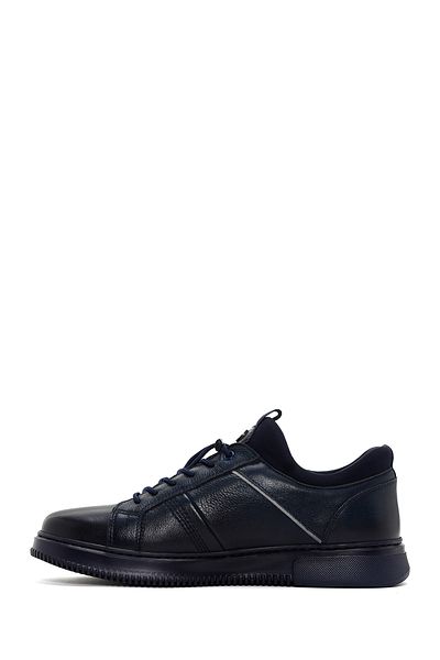 Derimod Navy Blue Leather Sneaker - Men's, Lace-up, 24sfd 676118