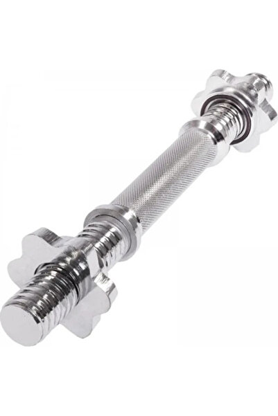 MultiFlexPro 36 Cm Dambıl Bar Kısa Krom Halter Barı Fitness Egzersiz Içi Dolu...