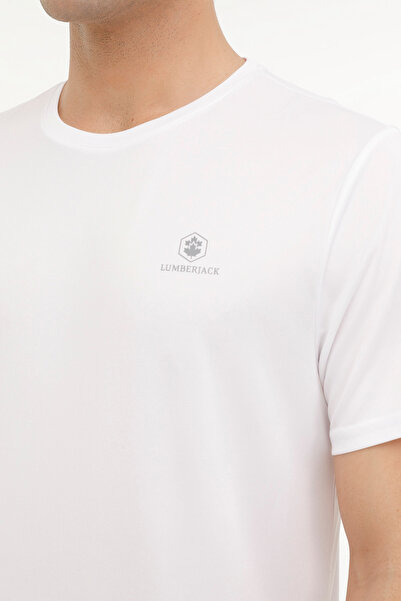 lumberjack Ανδρικό κοντομάνικο μπλουζάκι M-ct100 Bsc Ps C T-sh 4fx Λευκό