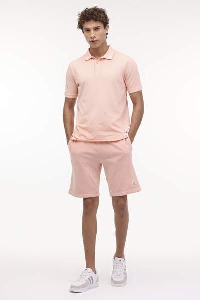 lumberjack Ανδρικό κοντομάνικο μπλουζάκι M-BS20 BSC POLO T-SH 4FX Salmon