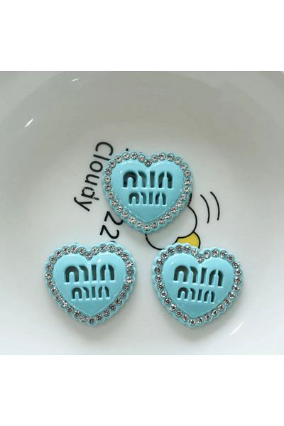 Choice 3pcs-blue 3/6pcs Explosions Full Diamond Love Hollow Min Letter Diy Accessories Flat-bottomed Patch
