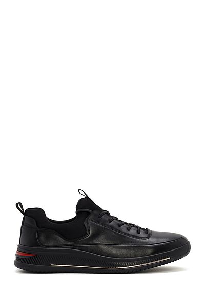 Derimod Black Leather Men's Sneakers - Lace-Up, Model 24Wfd 691418