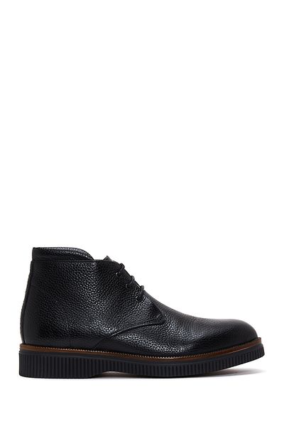 Derimod Black Leather Men's Boots - Lace-up, 24WFD6104FT