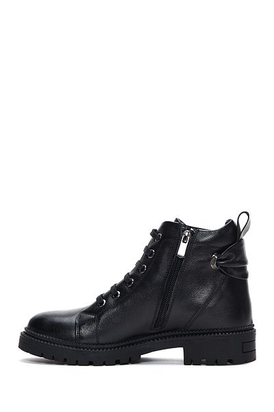 Derimod Black Leather Women's Boots - Zippered, 24WFD 412118