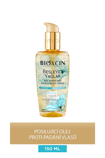 Bioxcin 150 ml vlasového oleje – bezsulfátový, proti vypadávání vlasů pro suché a poškozené vlasy