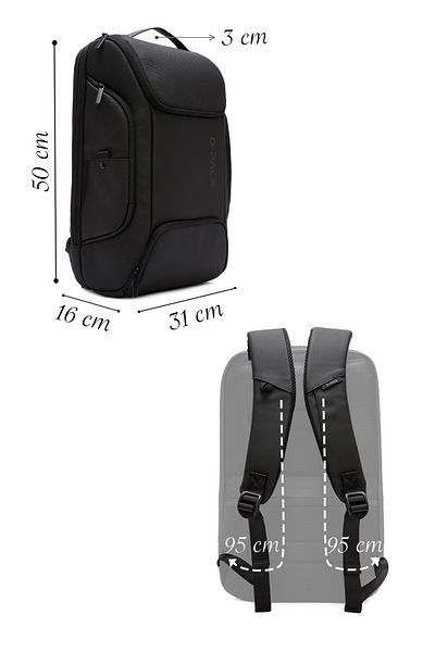 Derimod Men's Black Technological Backpack - D-Pack 24SBD30066F