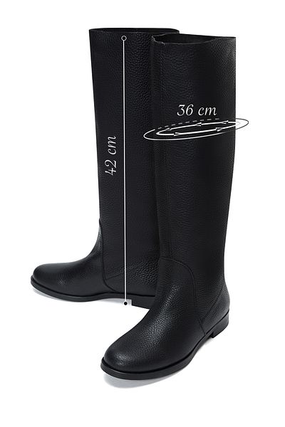Derimod Black Classic Leather Women's Boots - 24wfd1406ft