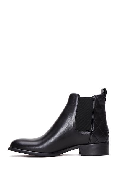 Derimod Women's Black Leather Chelsea Boots 24Wfd 280018