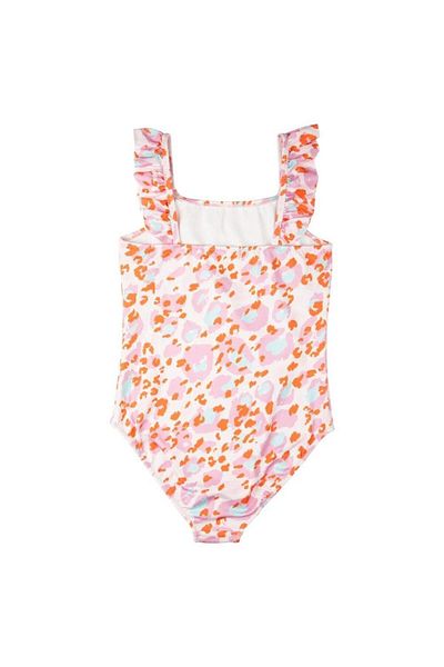 Swimfoam Girl's Patterned Ruffle Swimsuit