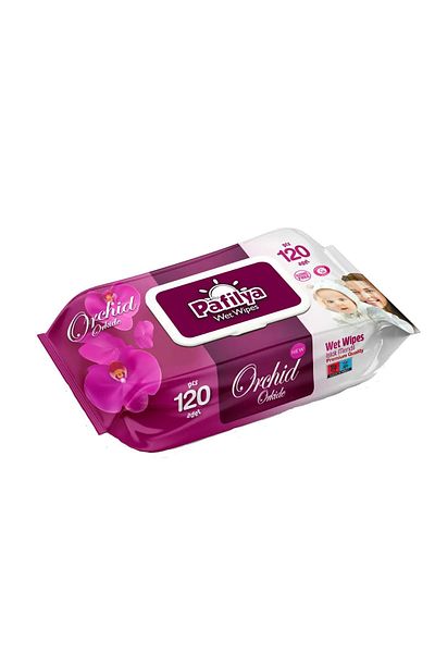 Pafilya Orchid Patterned Wet Towel Tissue 4X120 (480 Leaves)