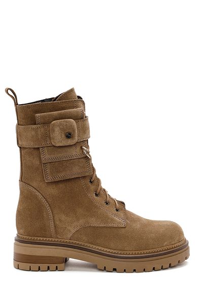 Derimod Tan Suede Leather Women's Boots - Zippered, 24wfd 185710