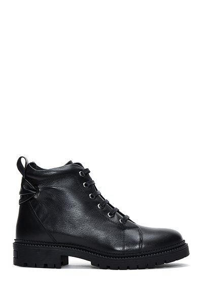Derimod Black Leather Women's Boots - Zippered, 24WFD 412118