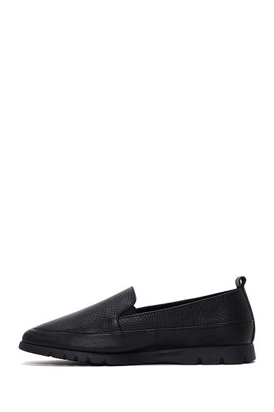 Derimod Women's Black Leather Genuine Leather Comfort Penny Loafer Shoes Casual Daily Shoes 24Wfd1500Ft