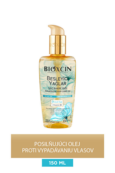 Bioxcin Výživné oleje Olej na starostlivosť o vlasy 150 ml - Bez sulfátov. Suché a poškodené vlasy vypadávanie vlasov snehom