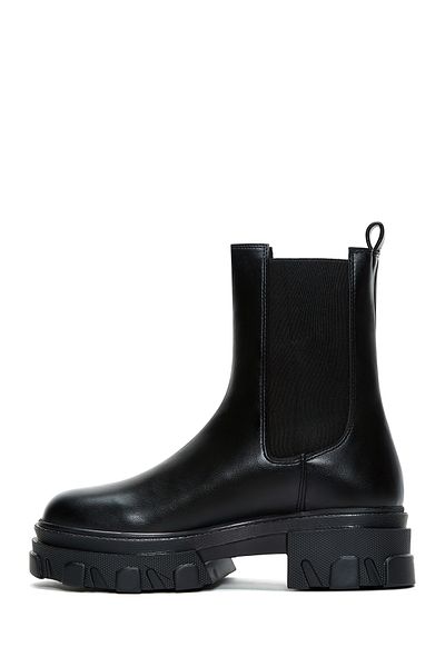Derimod Women's Black Thick Soled Chelsea Boots 24Wfe250318