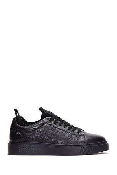Derimod Black Leather Men's Sneakers - Lace-up, Model 24WFD 610518
