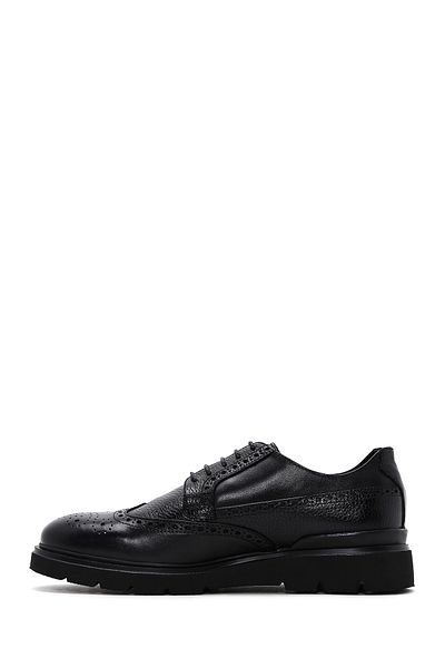 Derimod Black Leather Men's Casual Shoes - Lace-up, 24WFD 610818