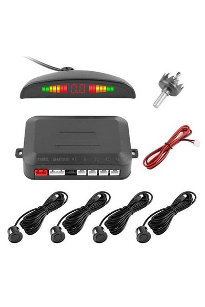 Kgn Turkish Speaking Parking Sensor with LED Display - Black 22mm 12v