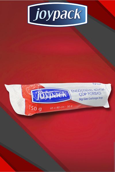 Joypack Industrial Large Garbage Bag Roll Head 10 Pieces, 20 Rolls - 150Gr 65X80 cm 50 Lt