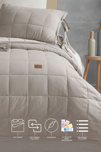 Elart Madelyn Double Bedspread 3 Pieces Ecru
