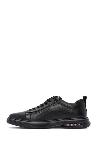 Derimod Men's Black Lace-Up Leather Sneakers 24Wfd 692418