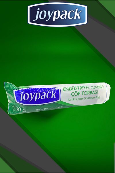 Joypack Industrial Jumbo Garbage Bag Roll Head 10 Pieces, 20 Rolls - 500Gr 80X110 cm 90 Lt