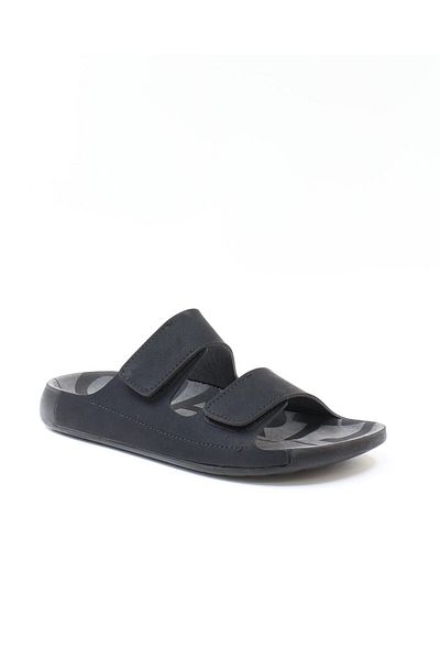 BENTO 66005 Black Anatomical Men's Slippers - Velcro