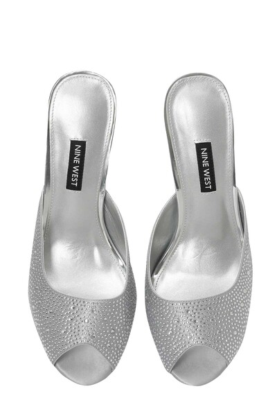 Nine West DONNELA 4FX Gri Kadın Topuklu Terlik