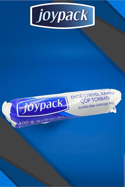 Joypack Industrial Jumbo Garbage Bag Roll Head 10 Pieces, 20 Rolls - 400Gr 80X110 cm 90 Lt