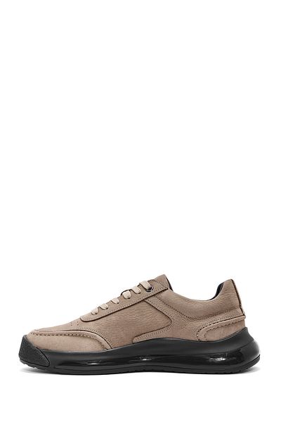 Derimod Men's Mink Lace-Up Nubuck Leather Sneakers 24Wfd6114V3