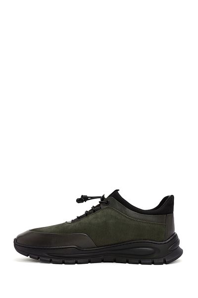 Derimod Green Nubuck Leather Men's Sneakers - Lace-up, Casual 24WFD6611V3