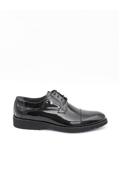 Fosco 2864 Black Patent Leather Genuine Leather Eva Sole Men's Shoes
