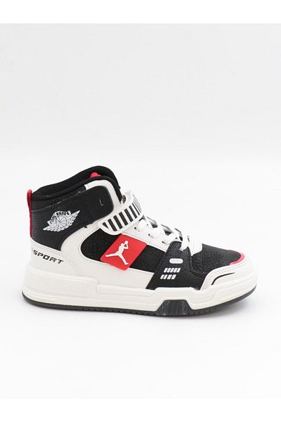 Cool King 31-36 Negru Roșu Înalt Velcro Pantofi sport pentru copii