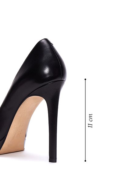 Derimod Women's Black High Heels Genuine Leather Heeled Shoes Stiletto 24Wfd100018
