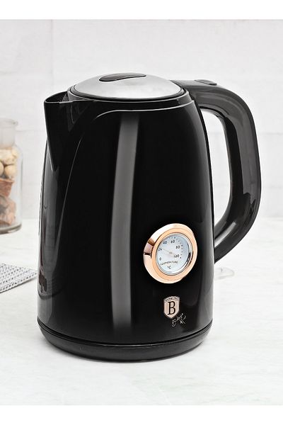 Berlinger Fierbător electric cu termometru Fierbator 1,7 L Colecția Black Rose