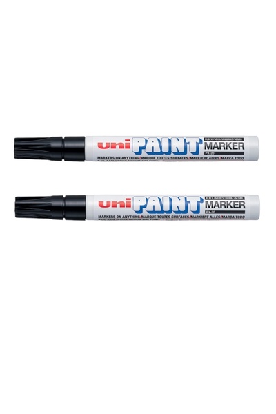 UNİ-BALL قلم طلاء Uniball - 2.2-2.8 قلم طلاء أسود (قطعتين)