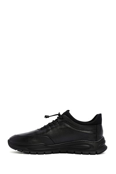 Derimod Black Leather Men's Sneakers - Lace-up, Casual, 24WFD6611FT