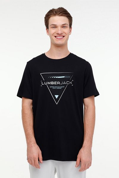 lumberjack ML CRIS 11C-ELG22001 4FX Μαύρο ανδρικό κοντομάνικο μπλουζάκι