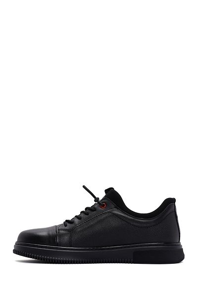 Derimod Black Leather Men's Sneakers - Lace-up, Model 24WFD 676026