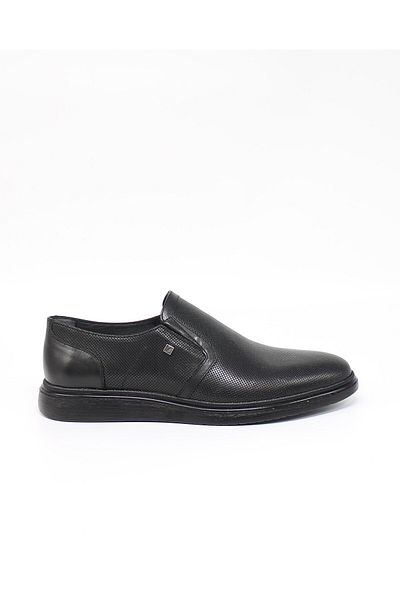 Fosco 9140 Black Genuine Leather Poly Sole Men's Shoes