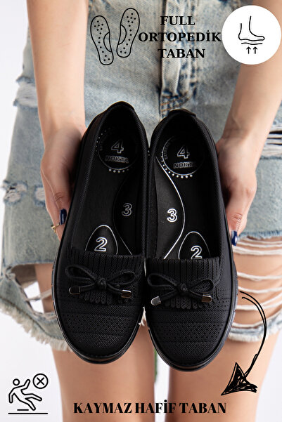 Slipcat Women's Mother's Shoes with Holes and Bows - Casual Babet