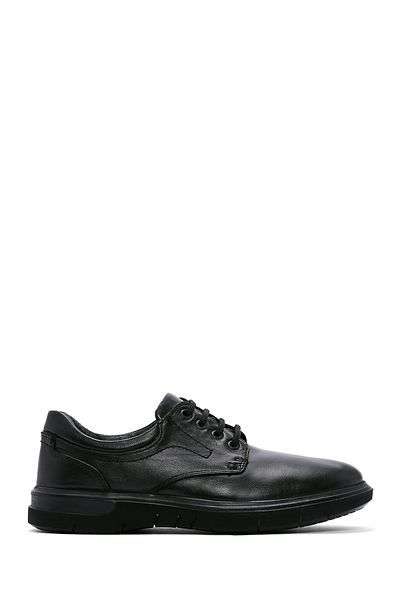 Derimod Black Leather Men's Casual Shoes - Lace-up, 24WFD 710018