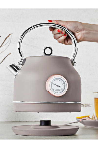 Berlinger Fierbator Electric Kettle With Thermometer 1,7 L Stainless Steel Taupe Collection
