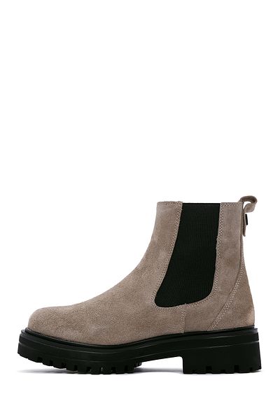 Derimod Women's Mink Suede Leather Chelsea Boots 24Wfd 235610