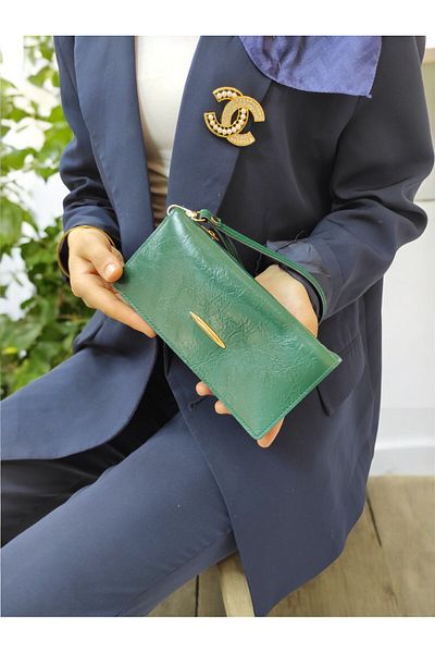 UCCELLO Hand Straped Zipper Detail Women's Wallet Hand Bag