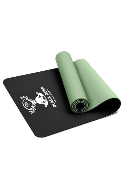 BLACK DEER Premium Kaymaz Pilates ve Yoga Matı – Çift Yüzeyli, Ekstra Konforl...