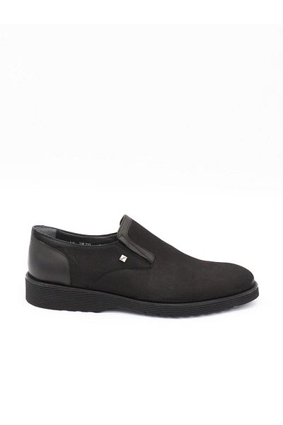 Fosco 2820 Black Nubuck Genuine Leather Eva Sole Men's Shoes