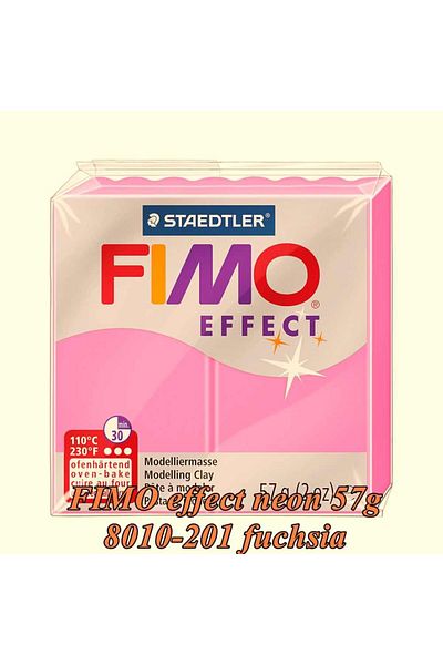 Bafimo FIMO Effect Modeling Clay 57g Bright neon pink Neon