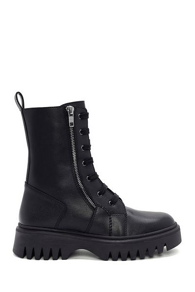 Derimod Women's Black Zippered Boots 24Wfe 253218