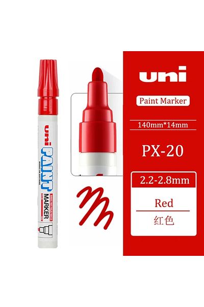 UNİ-BALL UNIBALL PAINT MARKER - Red, 2.2-2.8 Paint, Two Pieces
